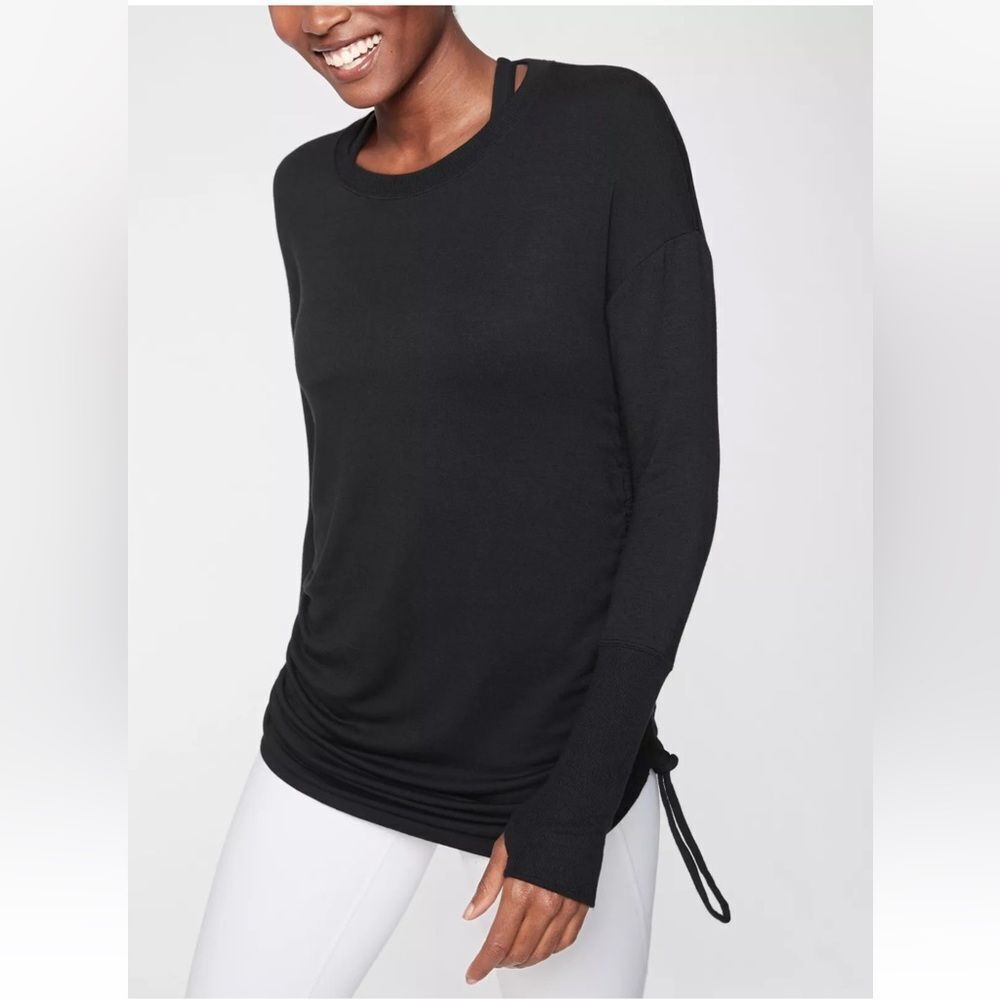 Athleta Drishti Ruched Studio Sweatshirt!